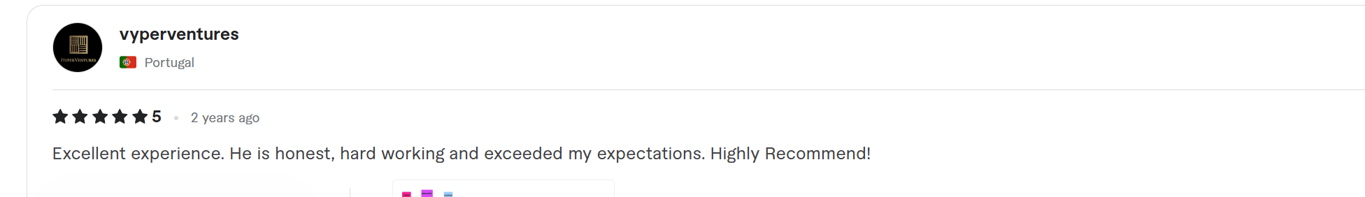 Five-star review from vyperventures, Portugal